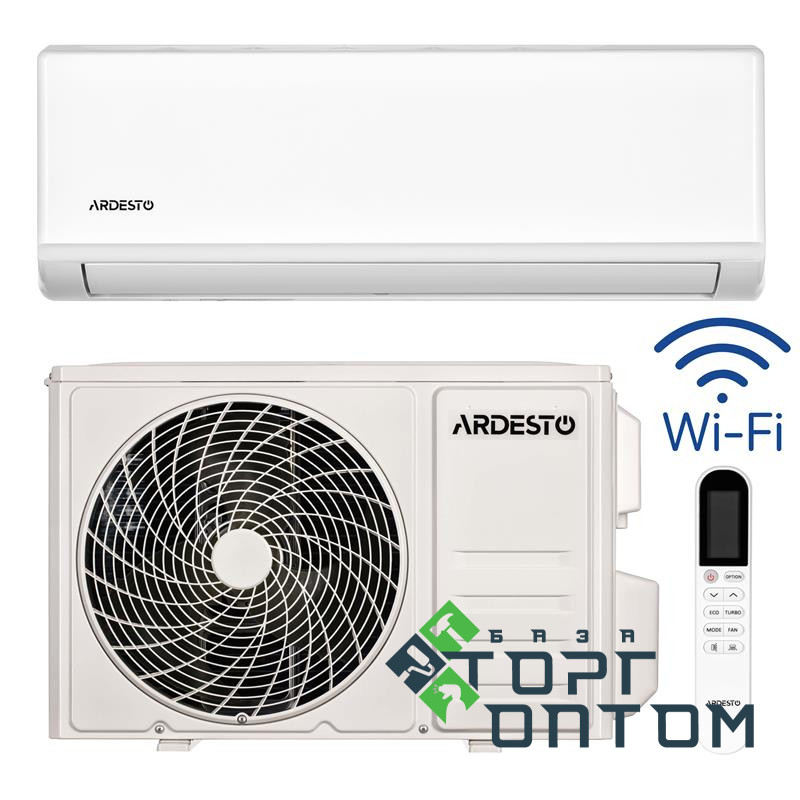 Кондиционер ARDESTO CoolSmart 20м2 инвертор 7000BTU 2.0кВт A/A -15°С Wi-Fi R32 белый