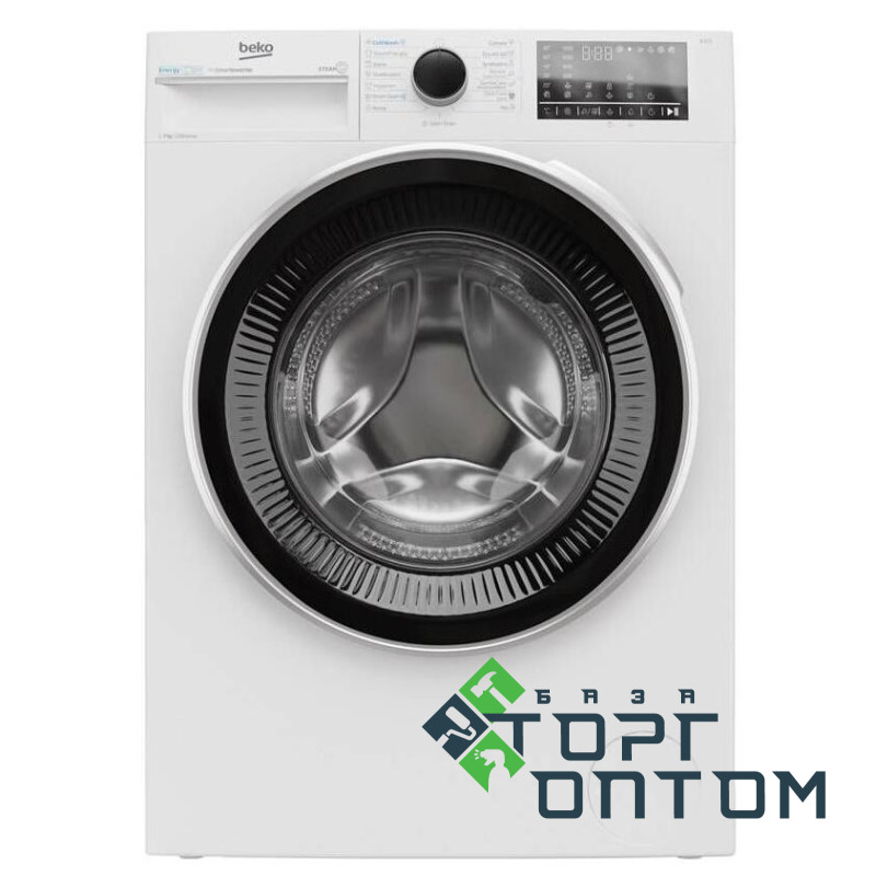 Пральна машина Beko фронтальна, 7кг, 1200, A, 50см, дисплей, інвертор, пара, білий