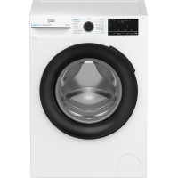 Стиральная машина Beko фронтальная, 8кг, 1400, A, 55см, дисплей, инвертор, пар, белый