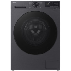 Стиральная машина LG фронтальная, 8кг, 1200, A, 48см, дисплей, пар, инвертор, чорний матовий