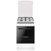 Плита Hansa газовая, 50x60см, 70л, чугун, газ контр., белый