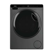 Пральна машина Haier фронтальна, 5кг, 1200, A, 42.3см, дисплей, інвертор, люк чорний, Wi-Fi, висота 70см, cріблястий