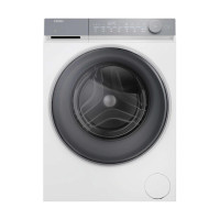 Пральна машина Haier фронтальна, 9кг, 1400, B, 45.2см, дисплей, пара, інвертор, люк сірий, прямий привід, білий
