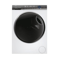 Пральна машина Haier фронтальна, 9кг, 1400, A, 52см, дисплей, пара, інвертор, люк чорний, прямий привід, білий