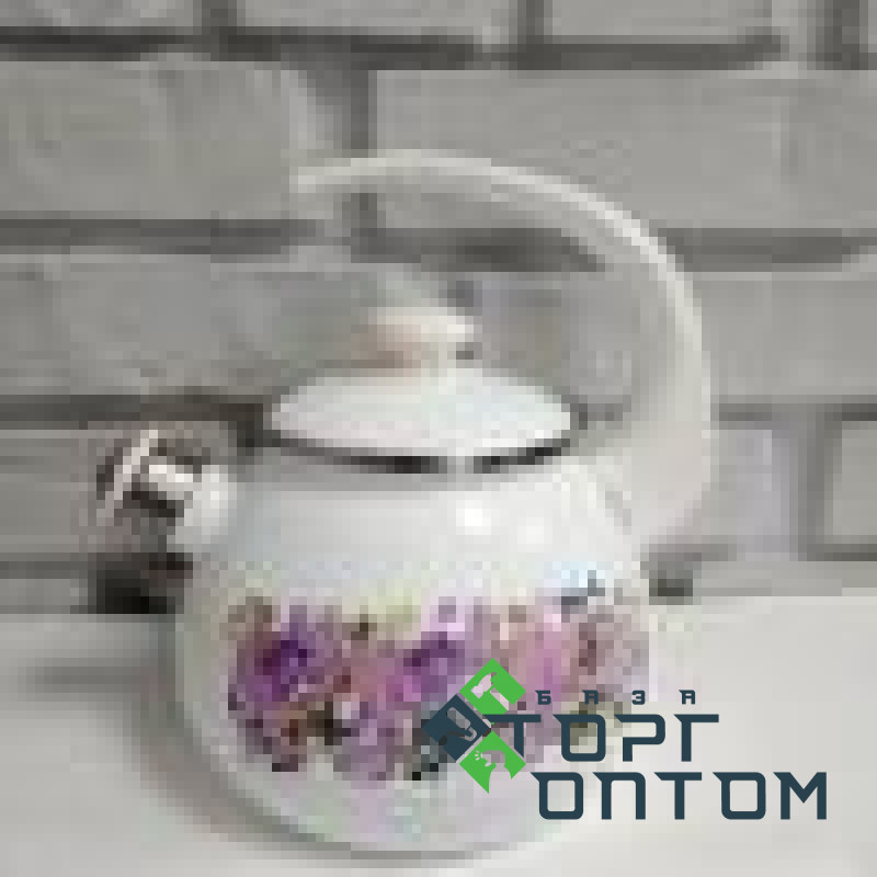 Чайник эмалированный 2,5л 2711/2 со свистком "Новомосковск"