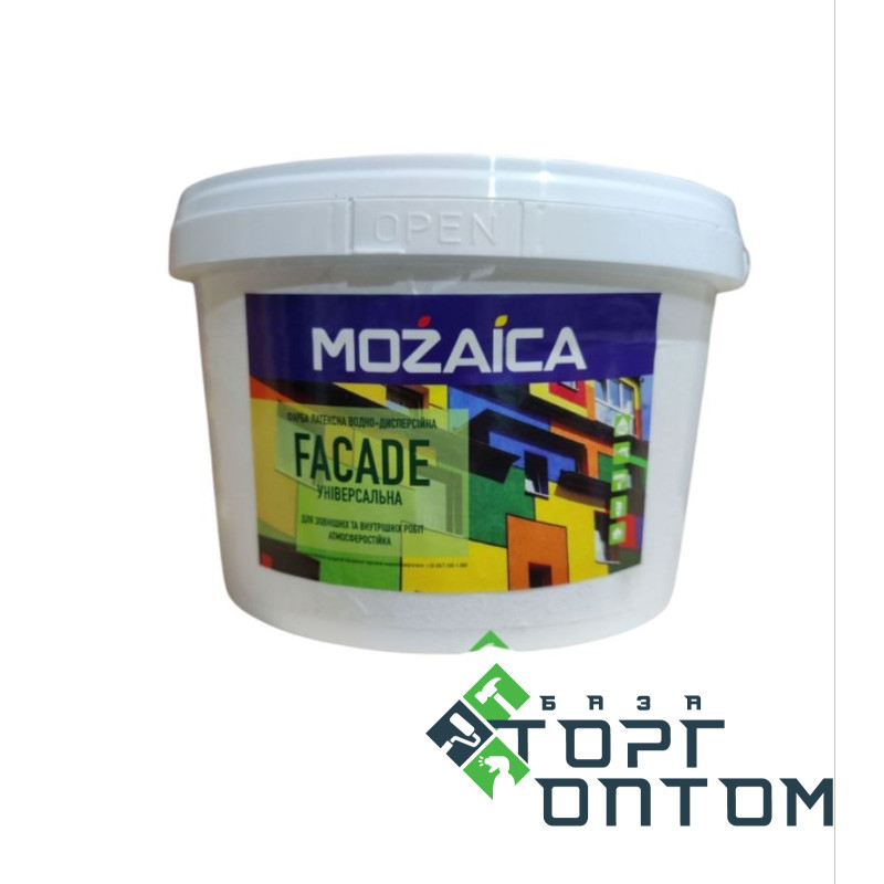 Фарба для фасадів В/Е "MOZAICA" "УНІВЕРСАЛЬНА" 1,4 кг (6шт)