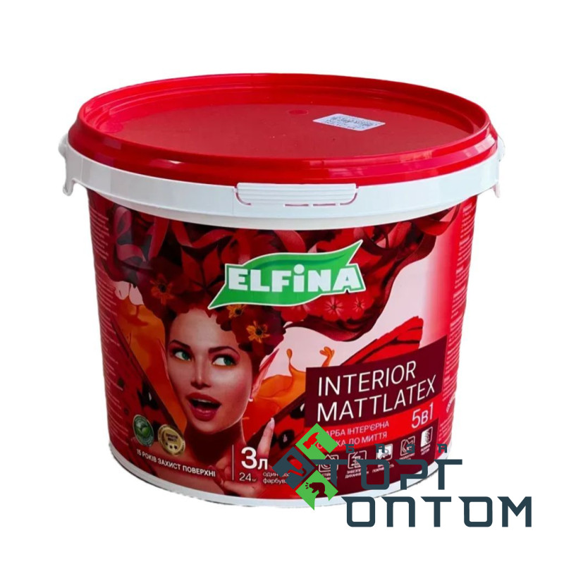 Краска для дома внутри В/Э "ELFINA" "MATTLATEX" МОЙКА 4,2кг
