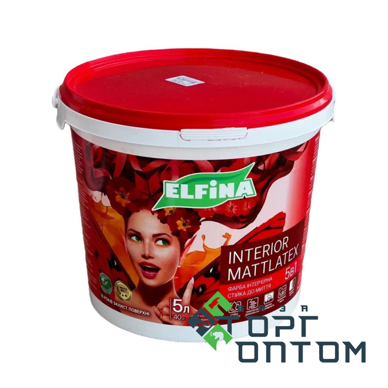 Краска для дома внутри В/Э "ELFINA" "MATTLATEX" МОЙКА 7,0кг