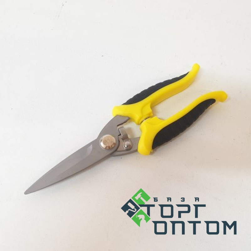 Ножницы садовые с обрезиненной ручкой "Желтые" MULTIFUNCTION ELECTRONIC CUT 200мм