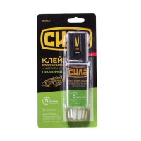 Клей епоксидний двокомпонентний шприц (Прозорий) 30г "СИЛА"