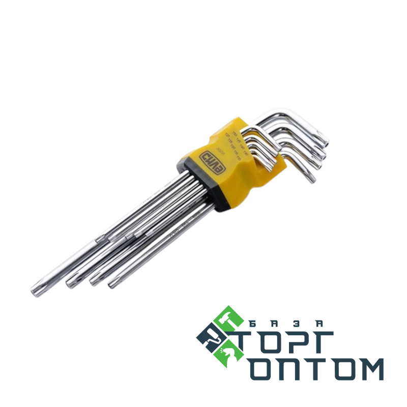 Набір торцевих ключів Torx Довгі CrV 9шт "СИЛА"