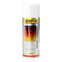Краска акриловая аэрозольная баллон "UNIFIX" Термостойкая Белая 400мл