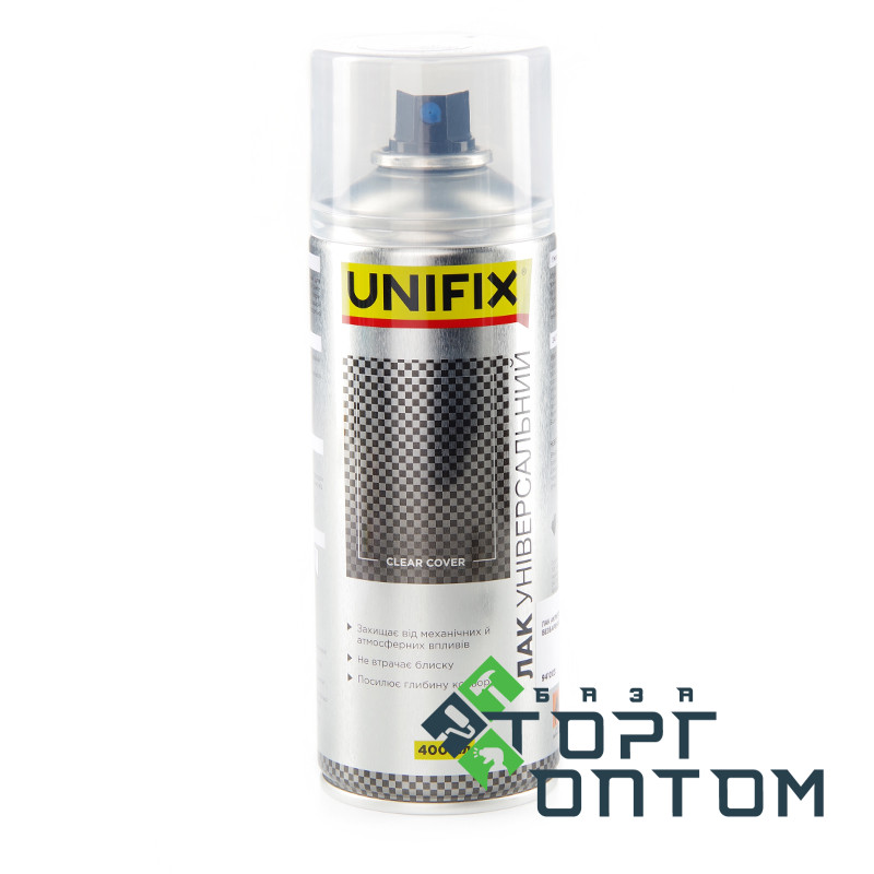 Лак акриловый универсальный "UNIFIX" Лак Прозрачный Глянец 400мл