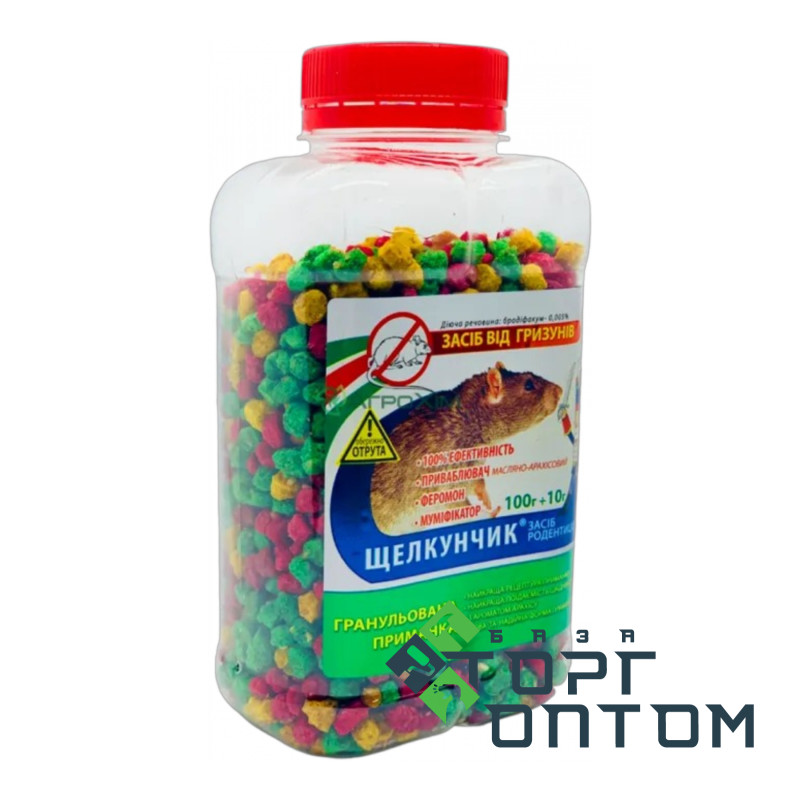 Средство от грызунов "Щелкунчик" 110гр (гранулы) 50шт/уп