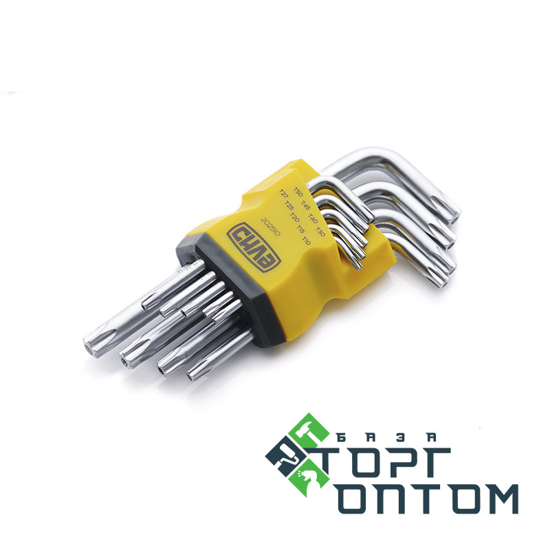 Набір торцевих ключів Torx Короткі CrV 9шт "СИЛА"