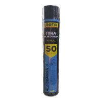Пена монтажная бытовая ручная Всесезонная 50л "UNIFIX" 750мл