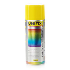 Фарба акрилова аерозольна балон RAL 1023 "UNIFIX" Жовтий 400мл