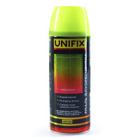 Краска акриловая аэрозольная баллон "UNIFIX" Флуоресцент Желтый 400мл