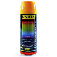 Краска акриловая аэрозольная баллон RAL 1028 "UNIFIX" Желтый 400мл