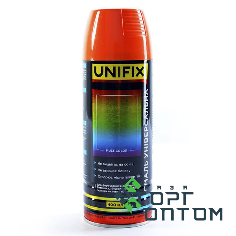 Краска акриловая аэрозольная баллон RAL 2004 "UNIFIX" Оранжевый 400мл