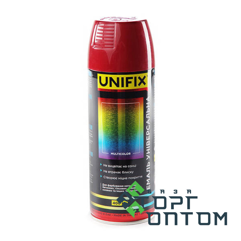Краска акриловая аэрозольная баллон RAL 3009 "UNIFIX" Красный оксид 400мл