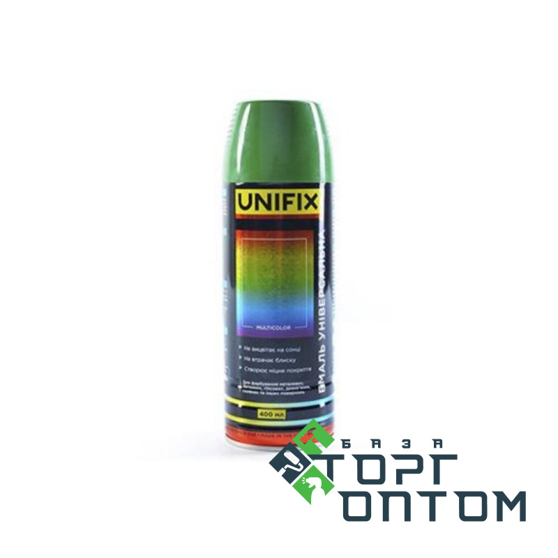 Краска акриловая аэрозольная баллон RAL 6002 "UNIFIX" Зеленый лиственный 400мл