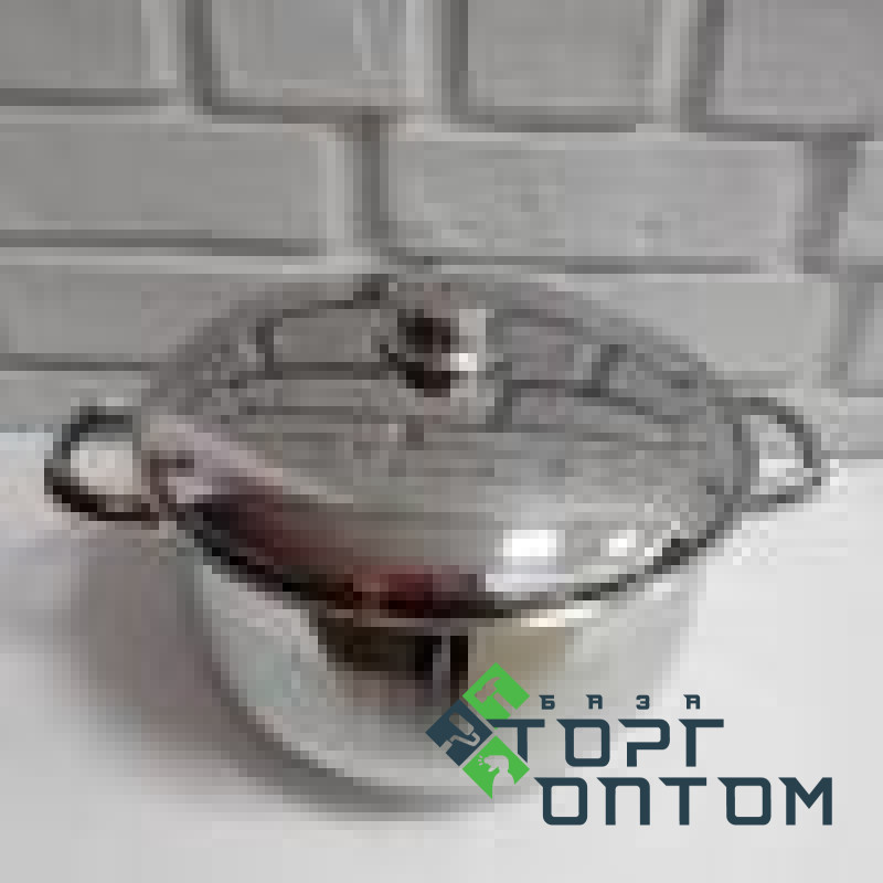 Кастрюля из нержавеющей стали 10,5л с крышкой 28х18см "PERFECT"