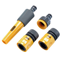 Набор: Насадка - Распылитель, Коннекторы для шланга 3/4", Адаптер 1/2" + 3/4" "СИЛА"