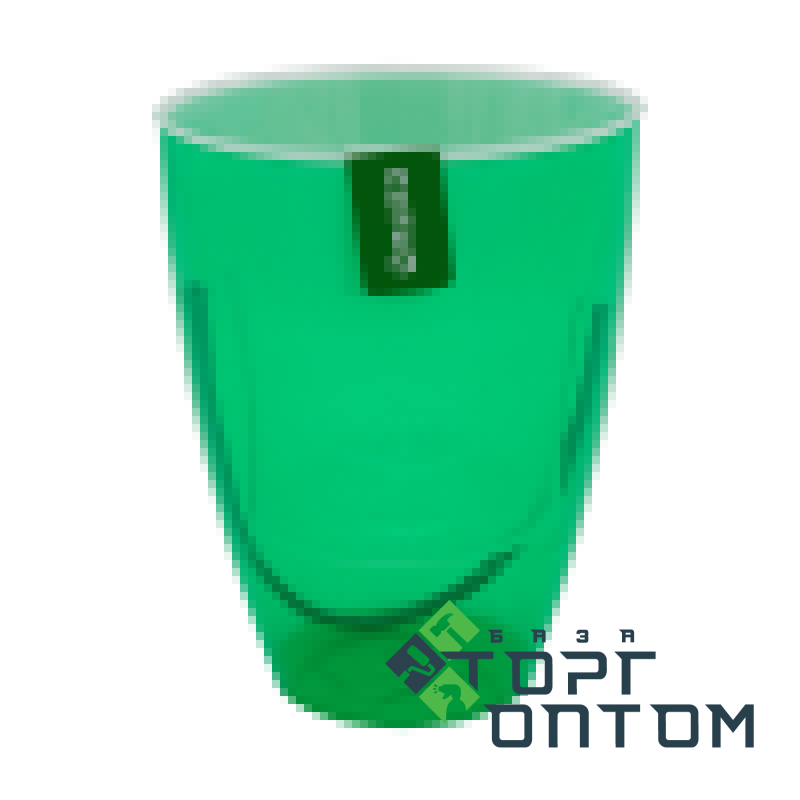 Кашпо для орхидеи с вставкой "Глянец" (Прозрачный Зеленый) D 150 Обьем 2,3л