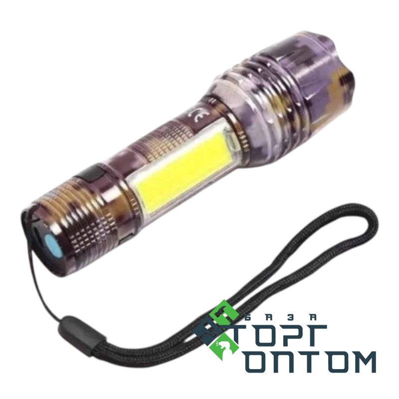 Ліхтарик ручний на акумуляторі "USB COB+XPE LED"