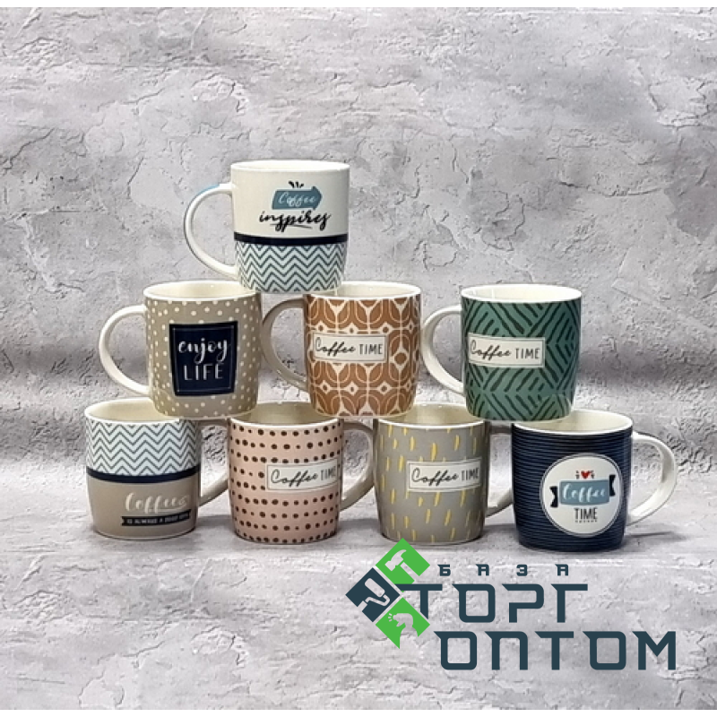 Чашка фарфор "Coffe time" 340мл